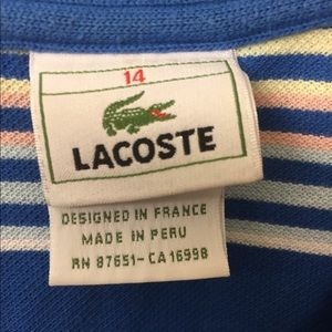 lacoste size 14